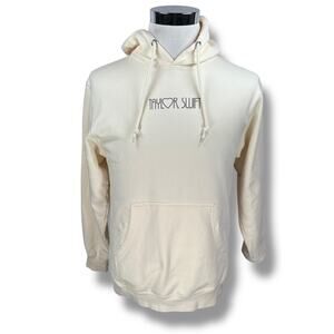 Taylor Swift The Eras Tour Hoodie Adults Small Cream Ivory Fleece Lined Pullover